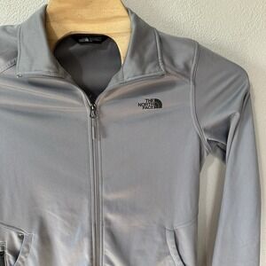 The North Face Jacket Women's Size Large Performance Gray Full‎ Zip Sweatshirt